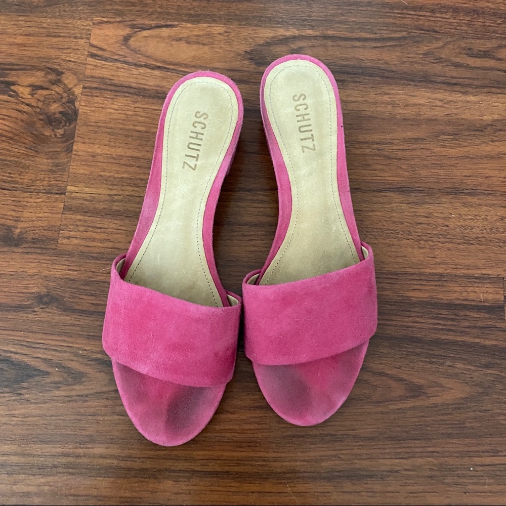 Schutz Slip On Demi Heel Sandal